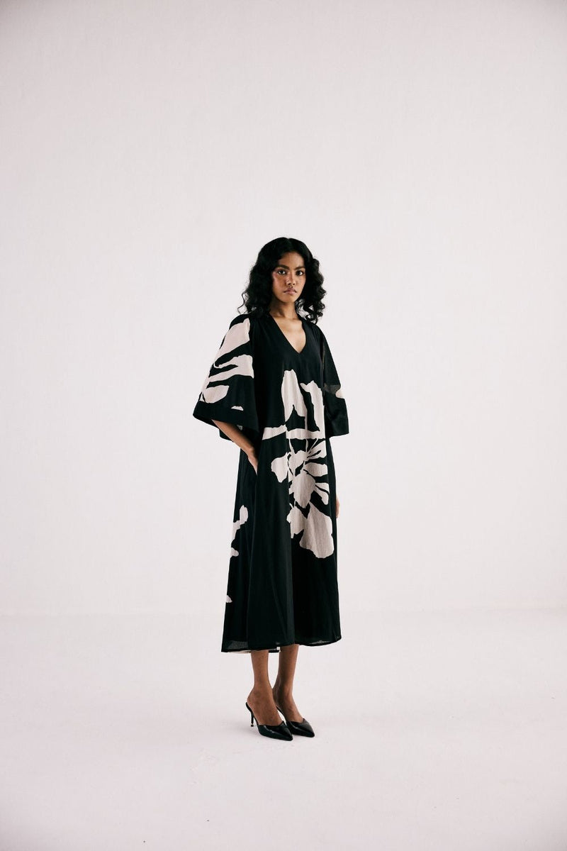 BLANC CHARMS DRESS cotton by Khara Kapas in black for women Worldwide