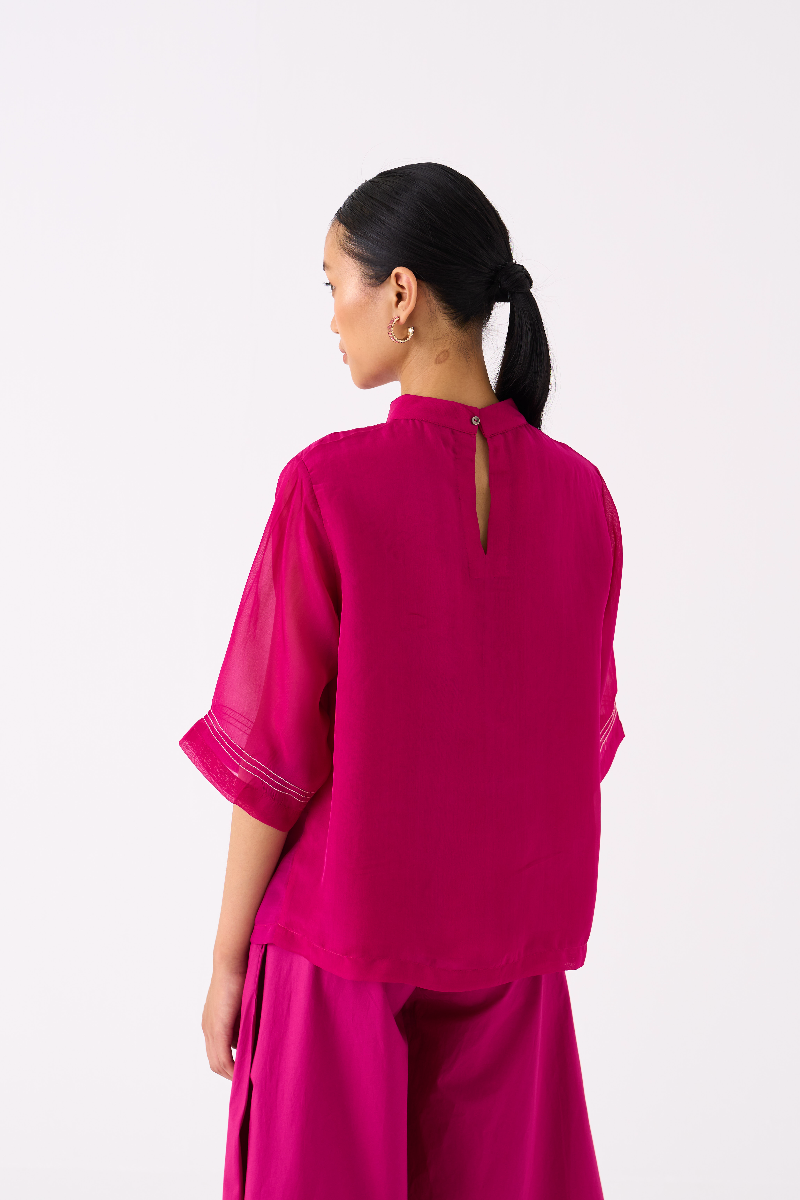 POPPY TOP-FUSCHIA