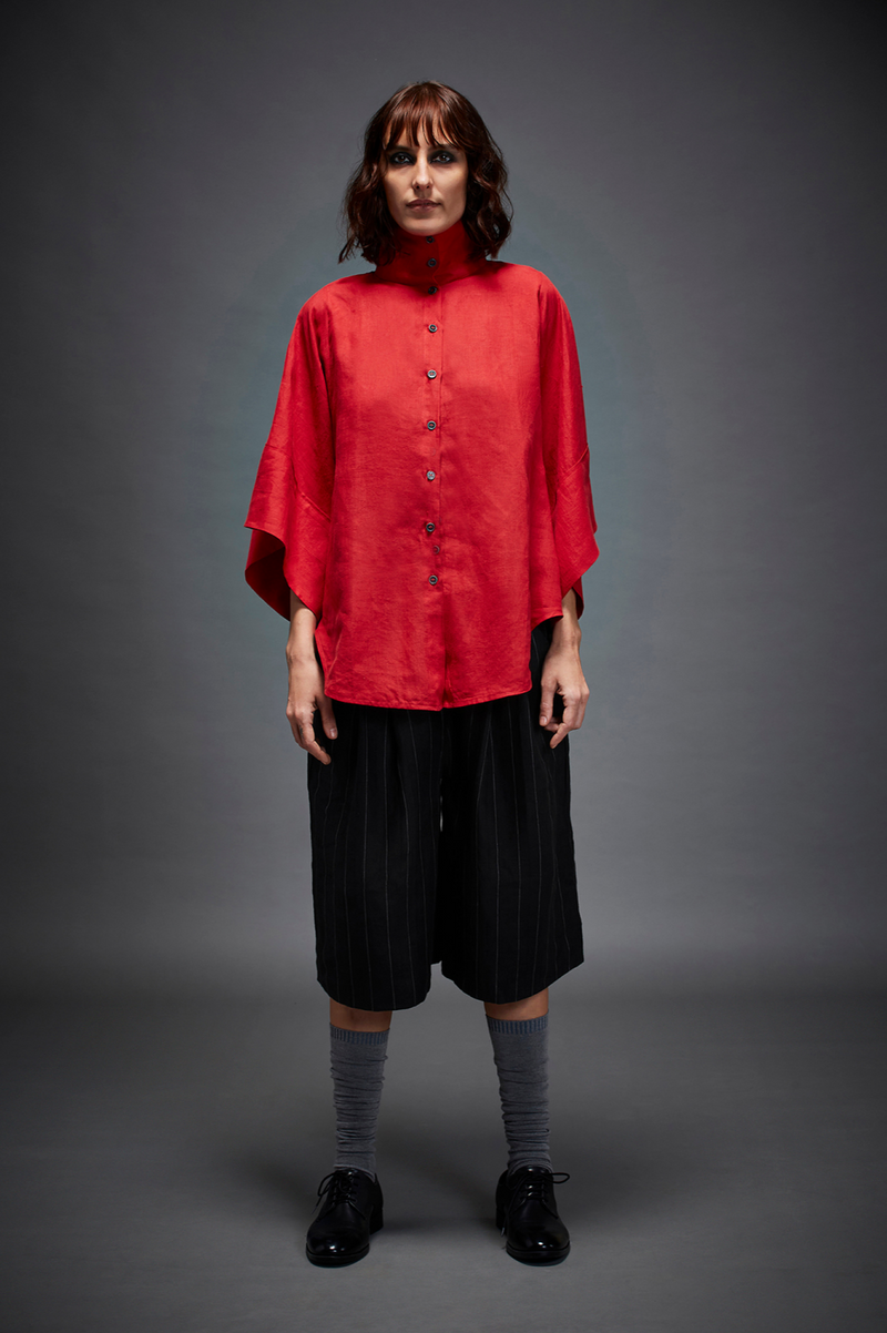 CAMILLE SHIRT by Chola in red color for women Worldwide