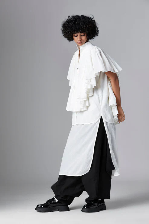 AMARIS SHIRT cotton Tops and Shirts by Chola in white color for women Worldwide