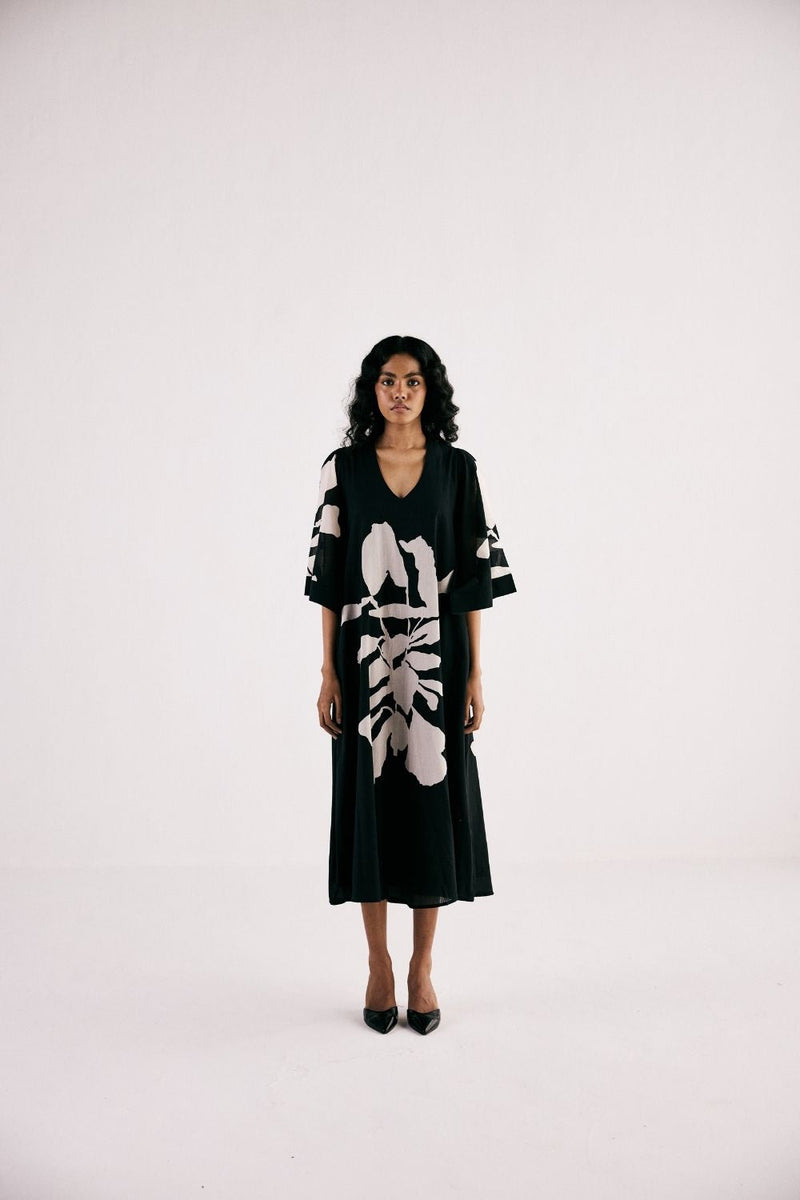 BLANC CHARMS DRESS cotton by Khara Kapas in black for women Worldwide