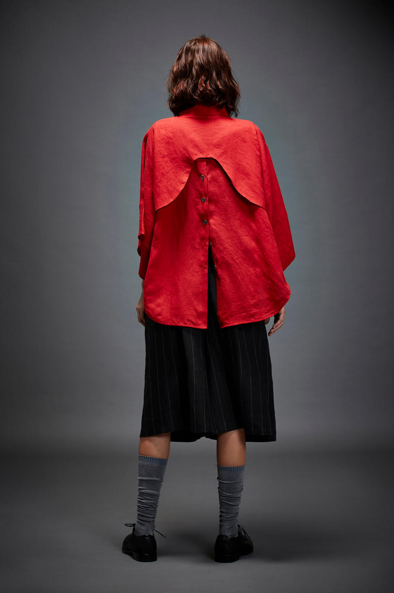 CAMILLE SHIRT by Chola in red color for women Worldwide