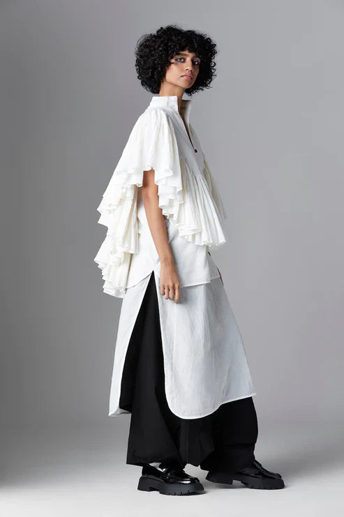 AMARIS SHIRT cotton Tops and Shirts by Chola in white color for women Worldwide
