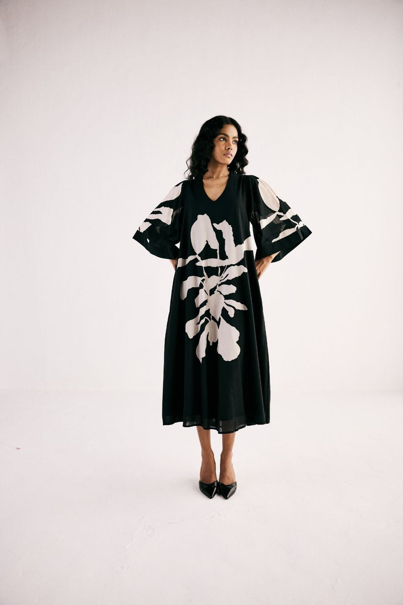 BLANC CHARMS DRESS cotton by Khara Kapas in black for women Worldwide