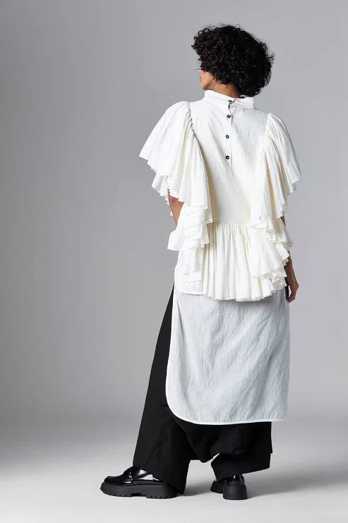 AMARIS SHIRT cotton Tops and Shirts by Chola in white color for women Worldwide