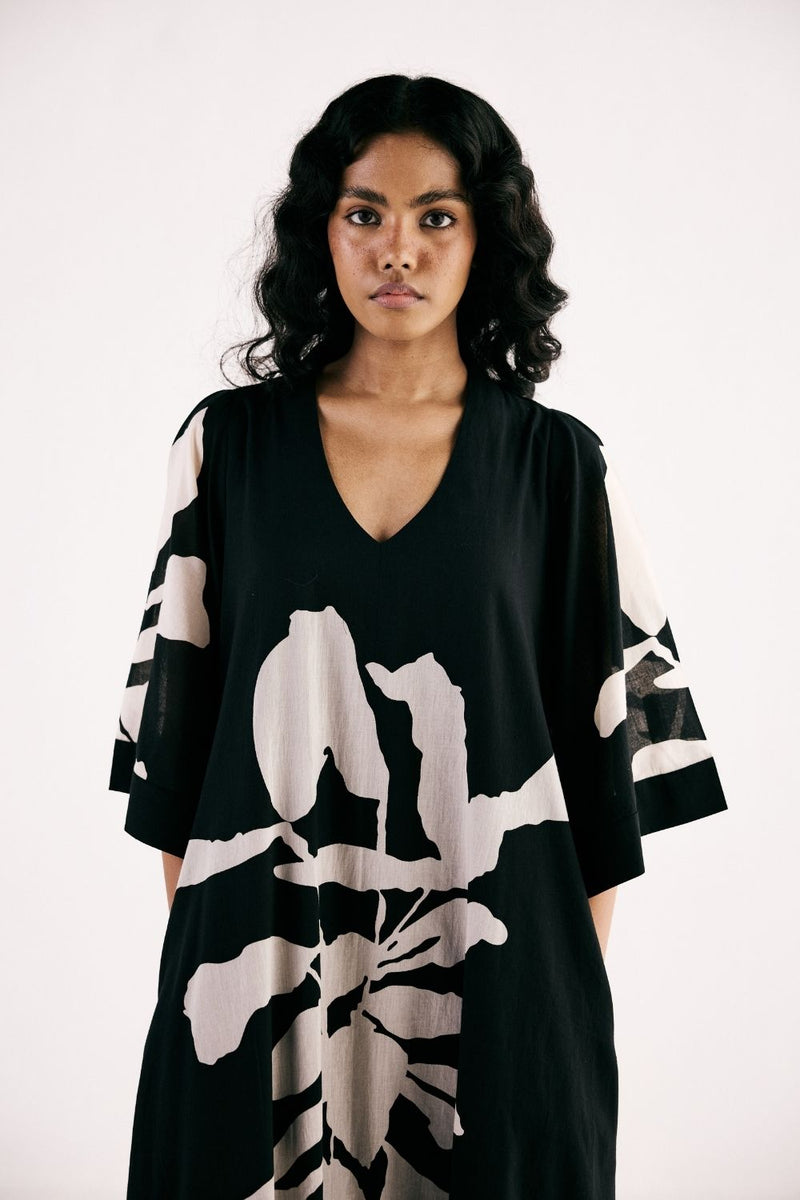 BLANC CHARMS DRESS cotton by Khara Kapas in black for women Worldwide