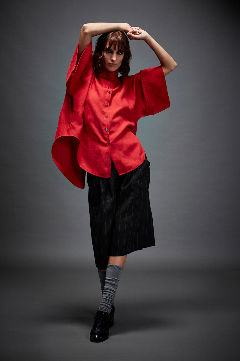 CAMILLE SHIRT by Chola in red color for women Worldwide