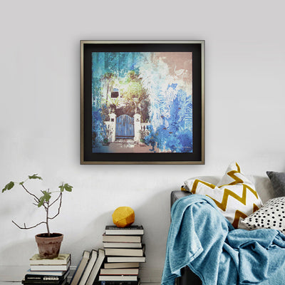 The Blue Nightingale Canvas Print (74x74 cm)