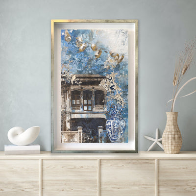 Chinoiserie en Bleu Canvas Print