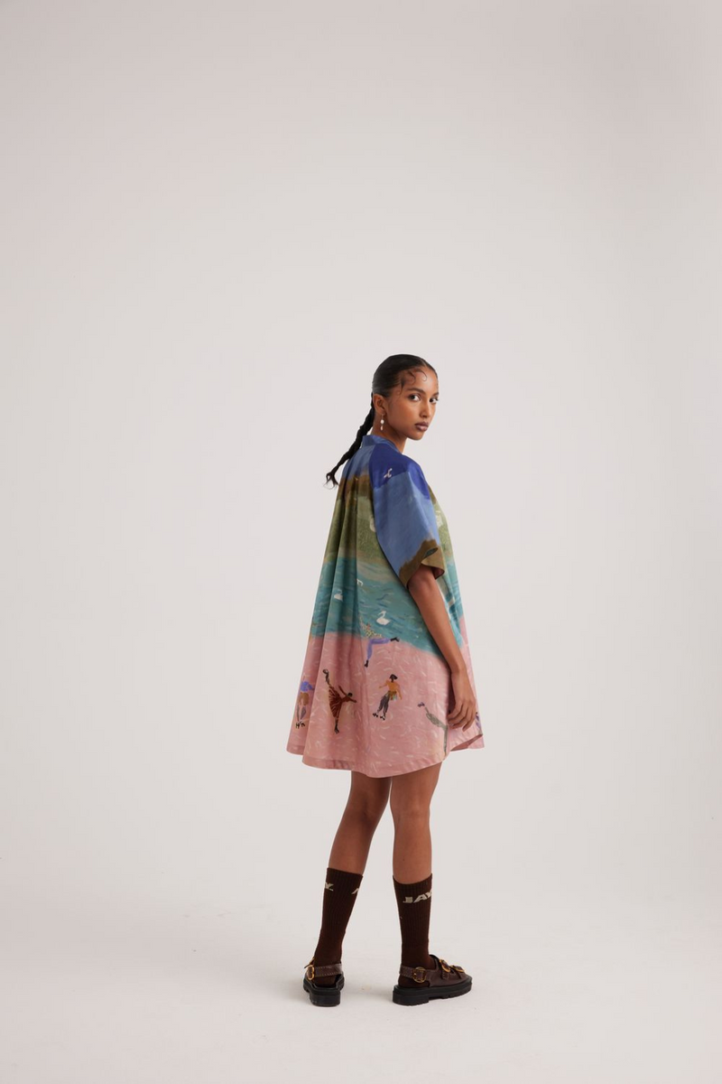 A-Line Dress-Skater satin by CORD for women Worldwide