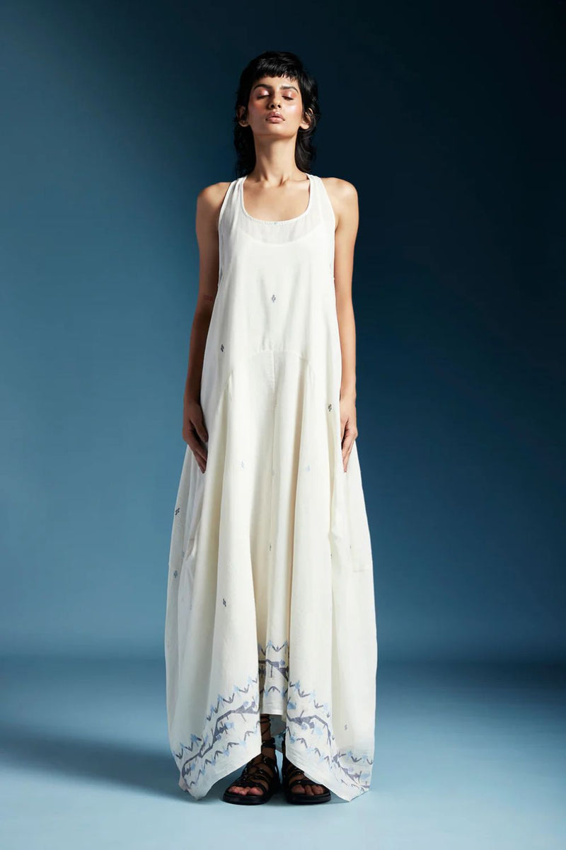 Amor Dress-White cotton by Chola in white color for women Worldwide