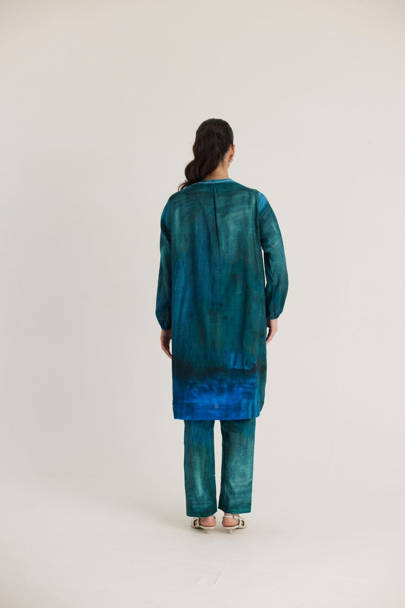 DILLY DALLY TWILL KURTA SET mul by Yam in multi color for women Worldwide