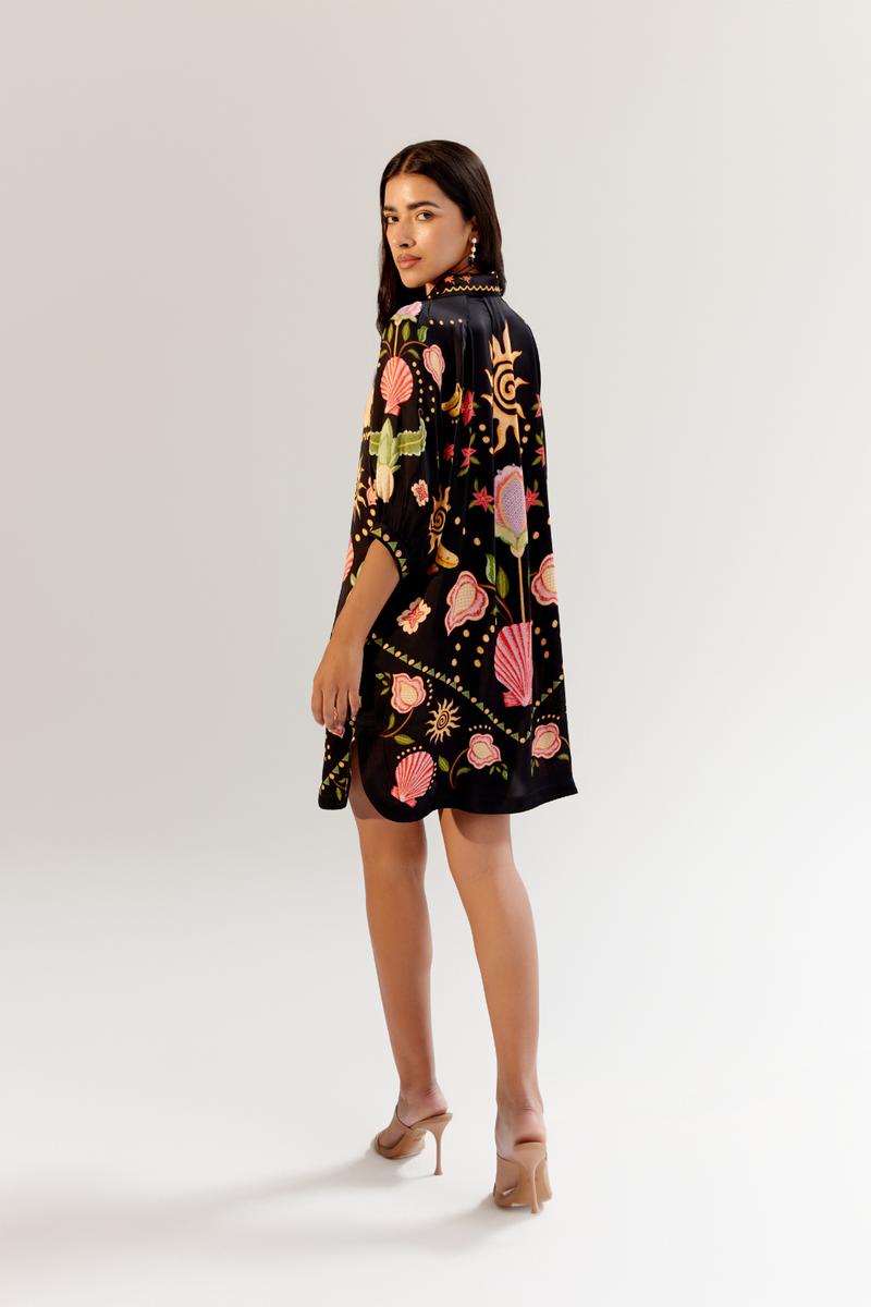 Rosa Mini - Seashell (Black) satin by NOIB for women Worldwide