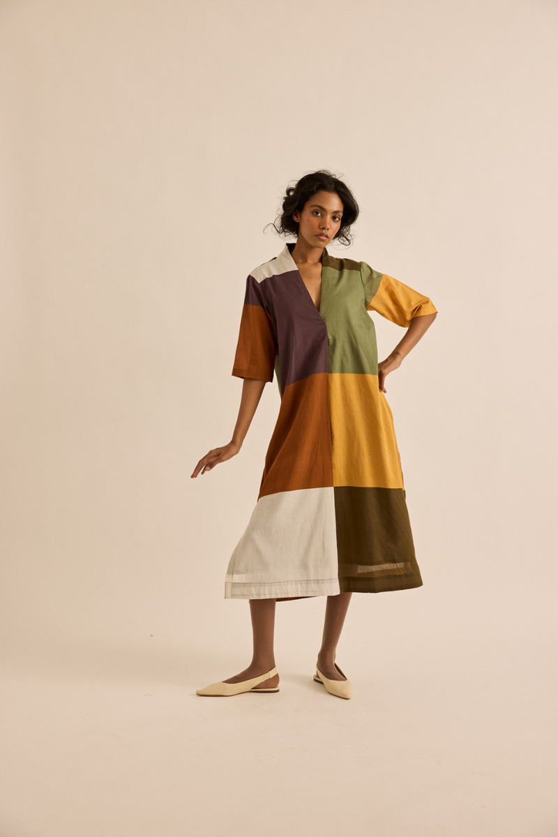 Marl Dress mul dress by Khara Kapas in multicolor for women Worldwide