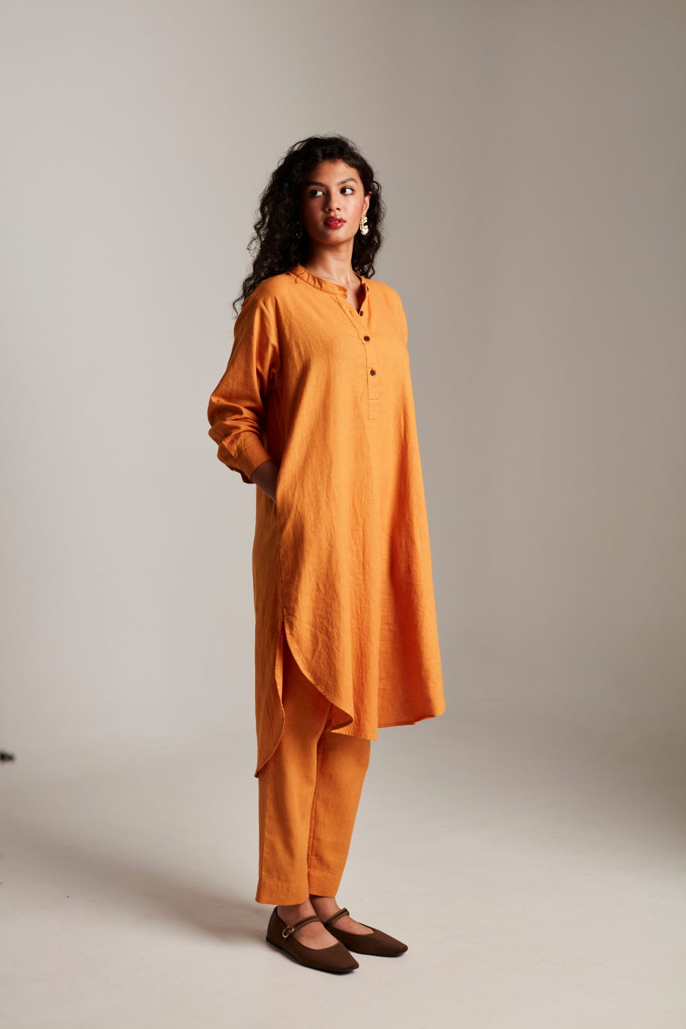 Mango Co-Linen Round Hem Kurta