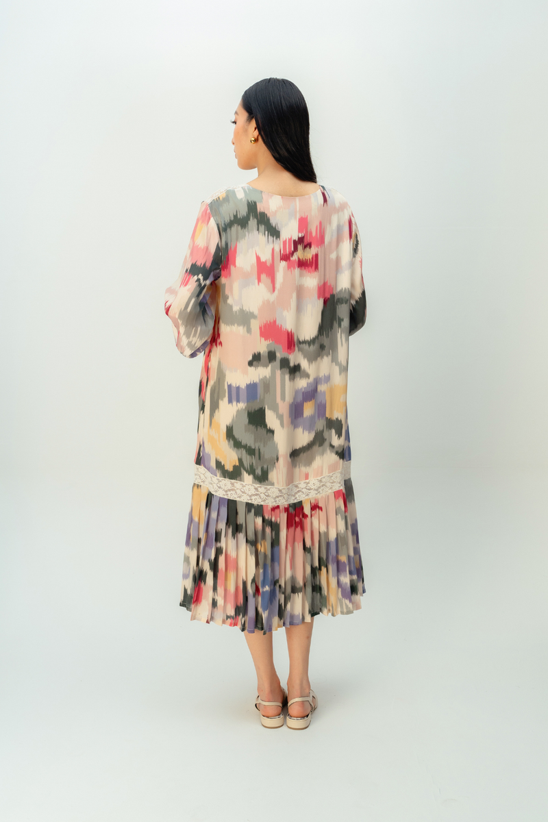 POWDER ROSE DRESS crepe dress by Ode to Odd in multi for women Worldwide