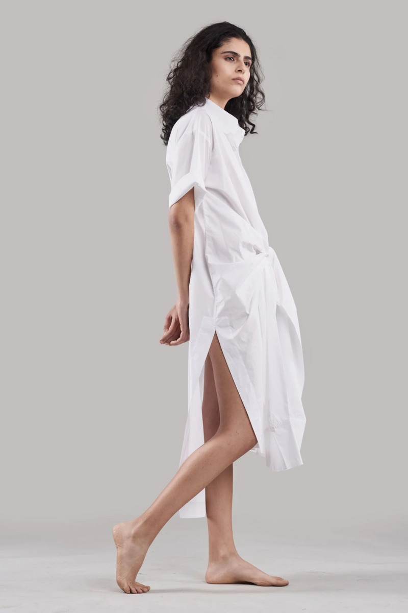 Rohati Shirt Dress poplin by Ituvana in black color for women Worldwide