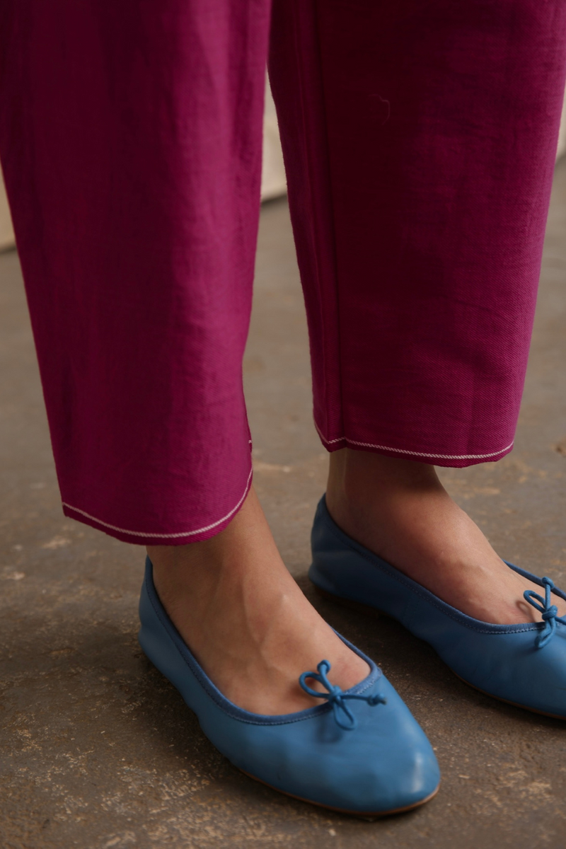 Luca Pants cotton by MASON AND MILL in pink color for women Worldwide