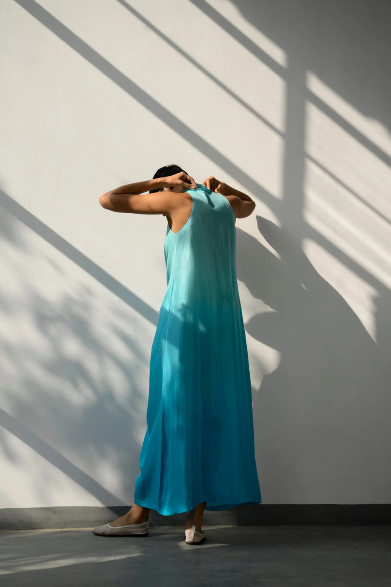SOLANA OMBRE KNOTTED DRESS silk by Ituvana for women Worldwide