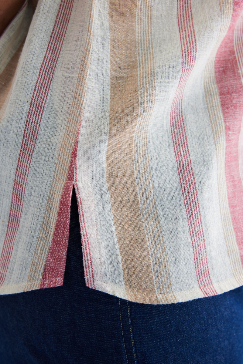 The Reef Shore Handwoven Kala Cotton Shirt cotton by SUI in white color for women Worldwide