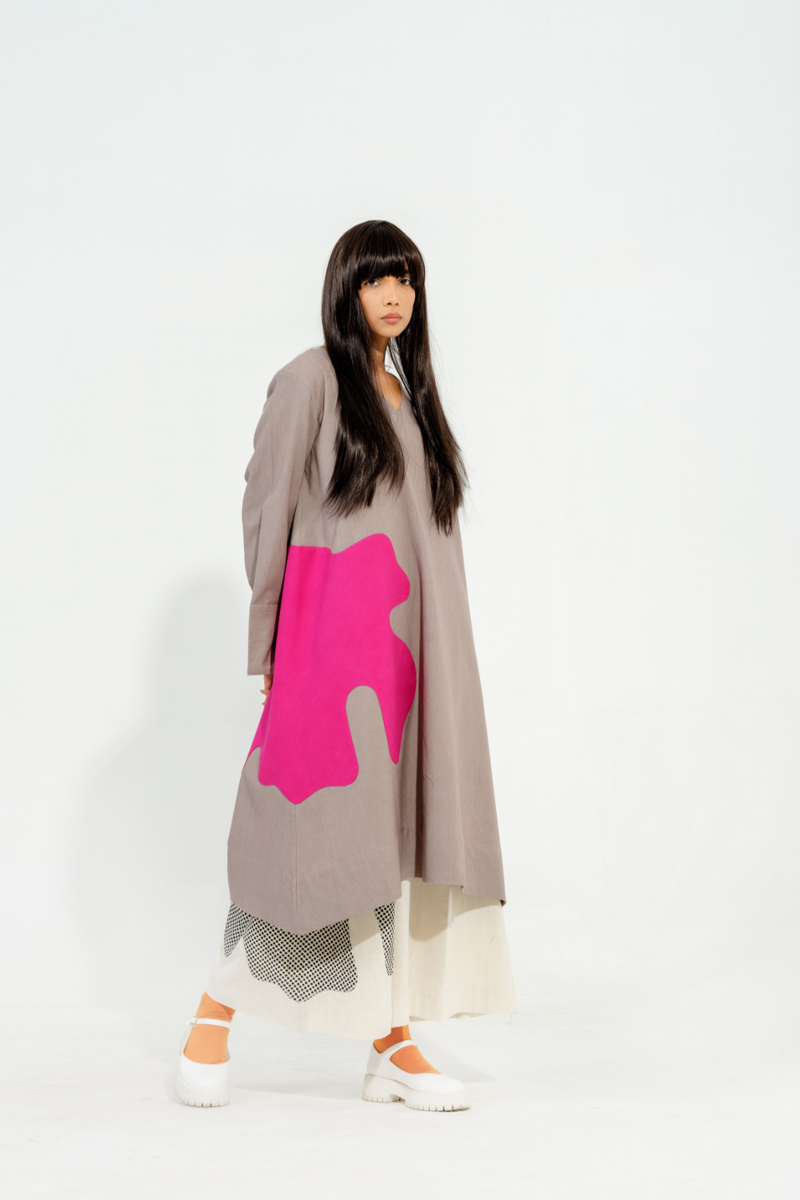 Cinnamon Tunic cotton matty kaftans and tunics by Stoique in grey, pink for women Worldwide