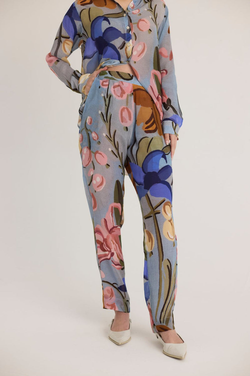 NICO CO-ORD SET by Yam in blue color for women Worldwide