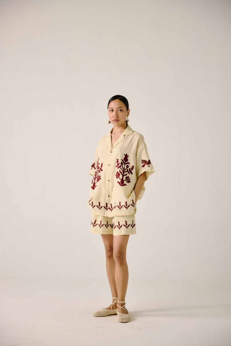 Unisex Set - Ivory Bird Applique by CORD in ivory for women Worldwide
