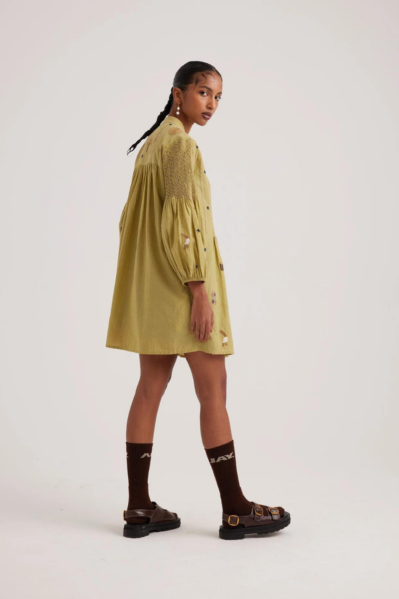Porto Top-Folk Green cotton by CORD for women Worldwide