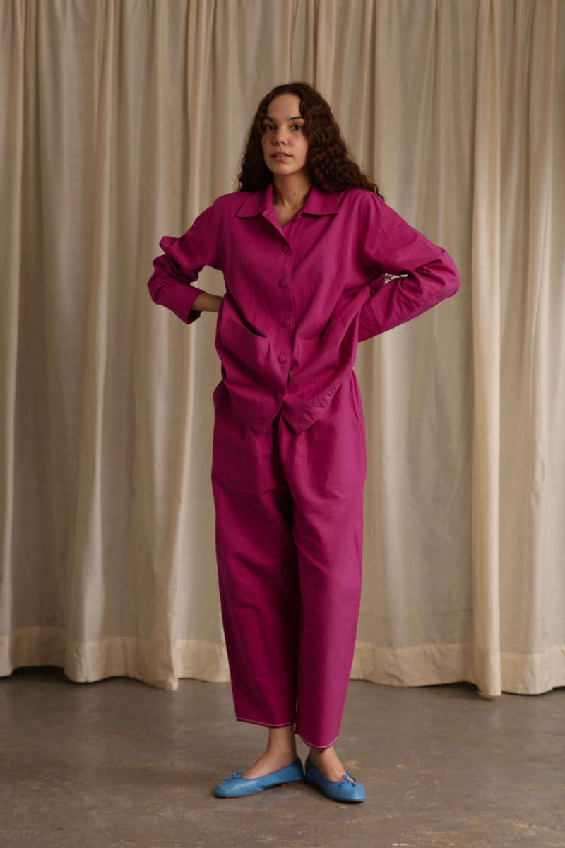 Donna Jacket cotton by MASON AND MILL in pink color for women Worldwide