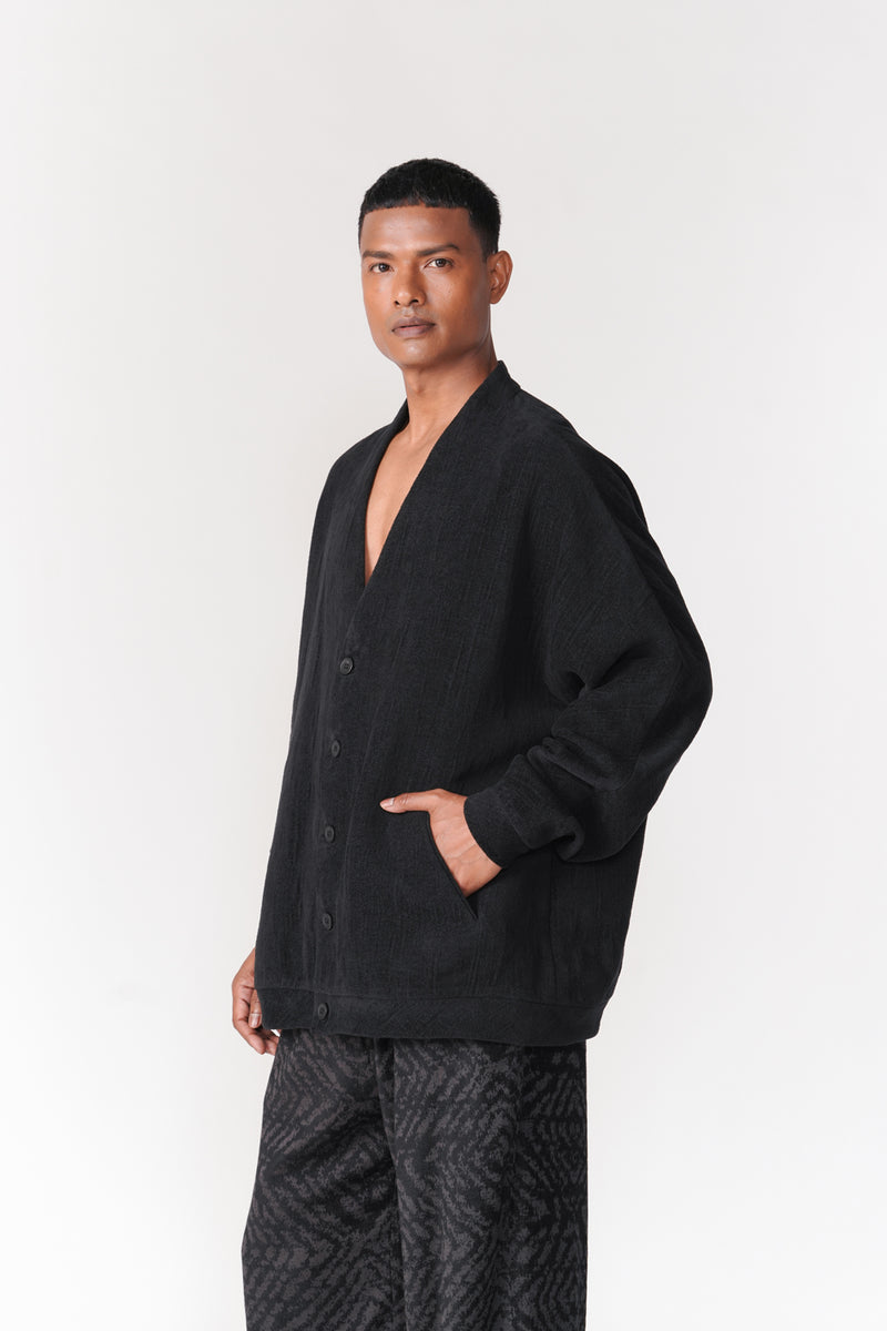 Oru Cardigan jacket/overlay by Turn Black in black for women Worldwide