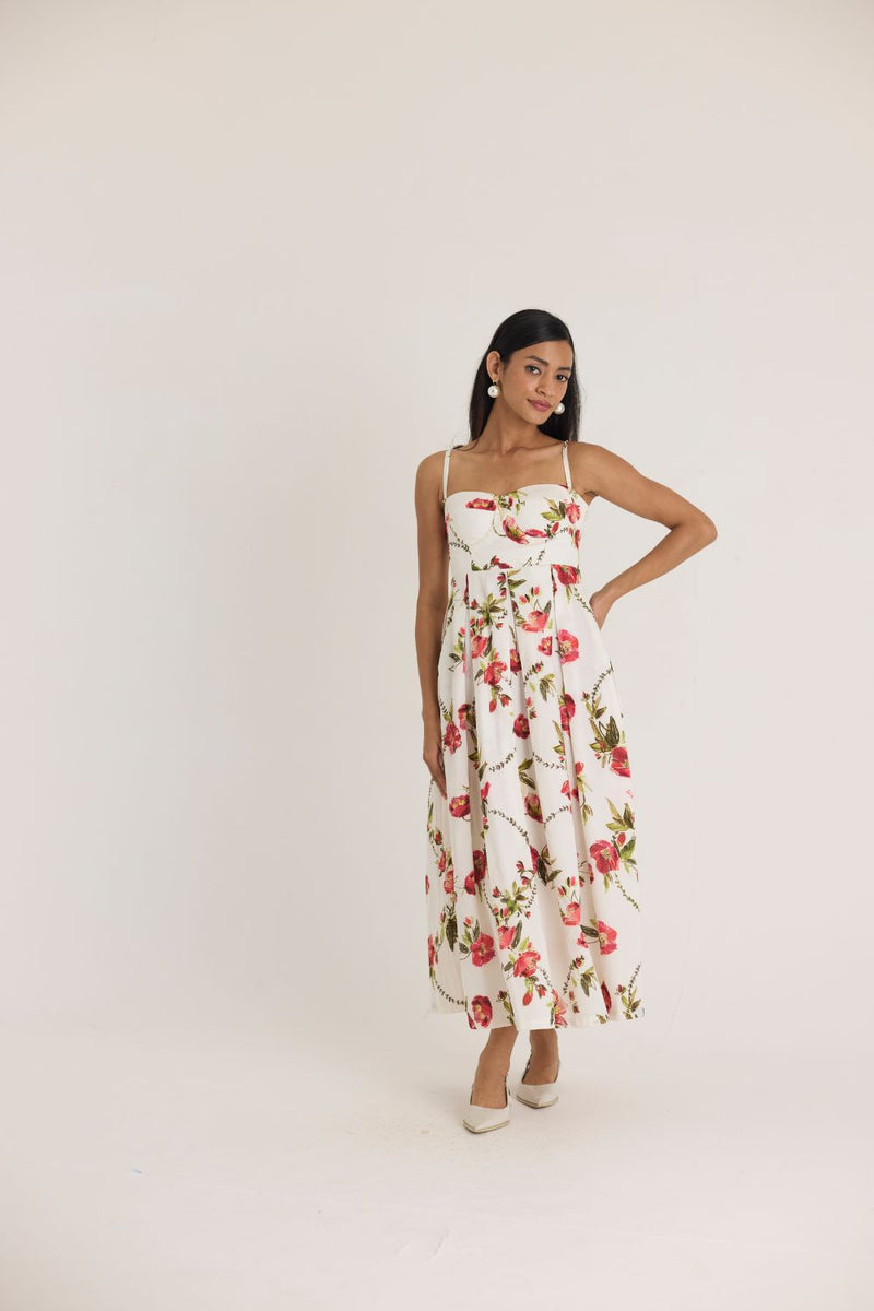 ROSITA BRALETTE DRESS satin by Yam in white color for women Worldwide