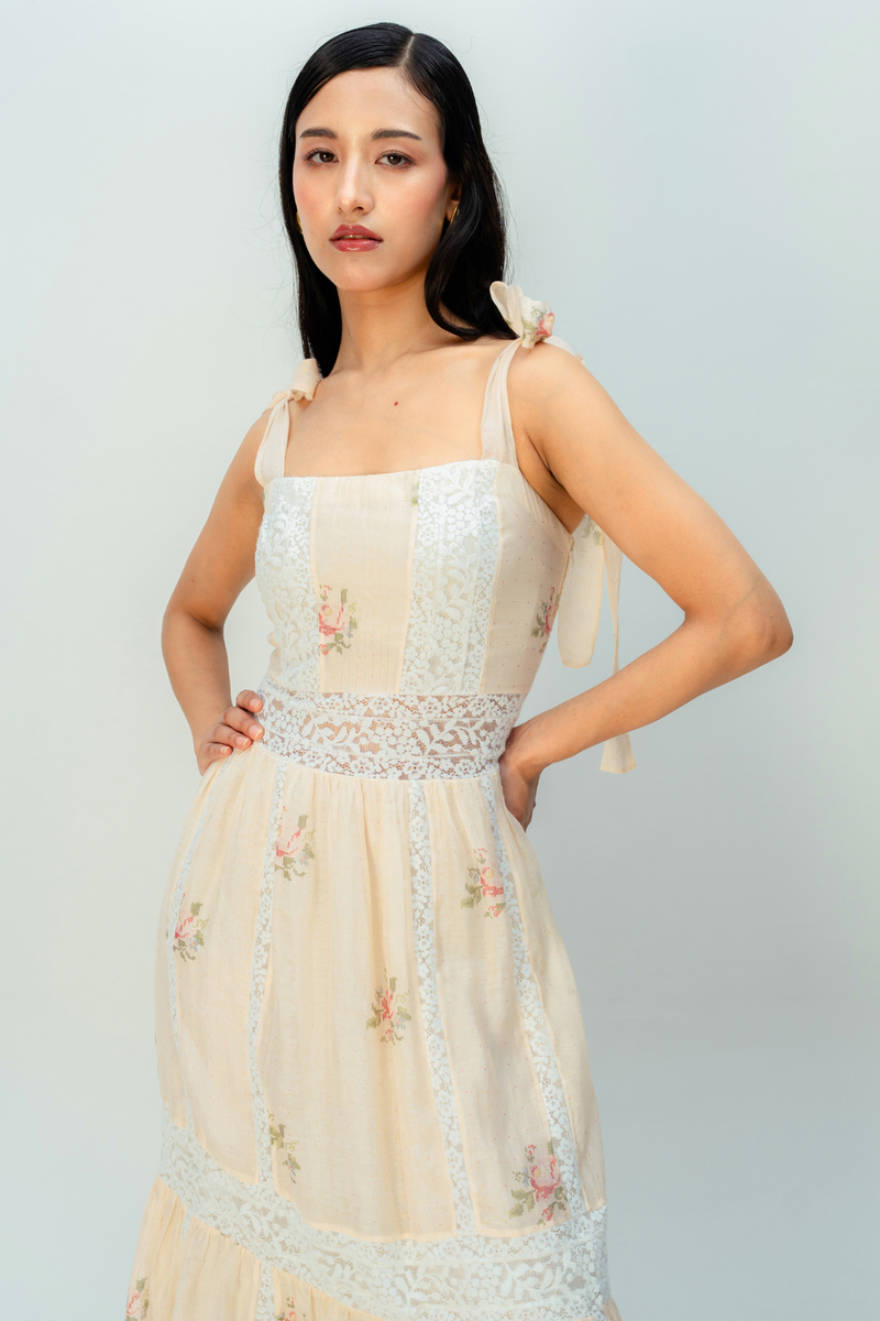 CREAME SUNSET DRESS mul dress by Ode to Odd in blush pink for women Worldwide