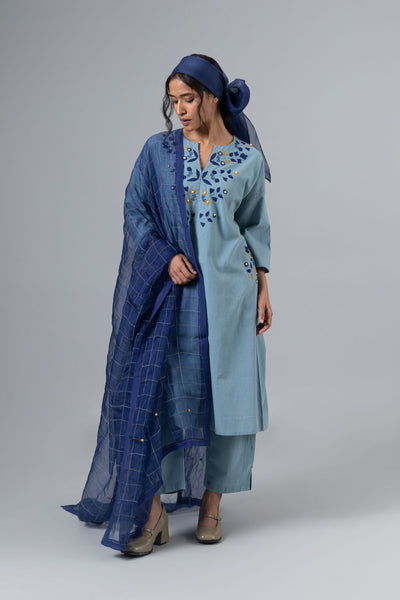 Sergi Dupatta-Dark blue