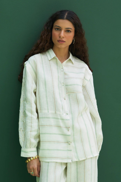 Akra Striped Linen Co-ord Set
- Mint