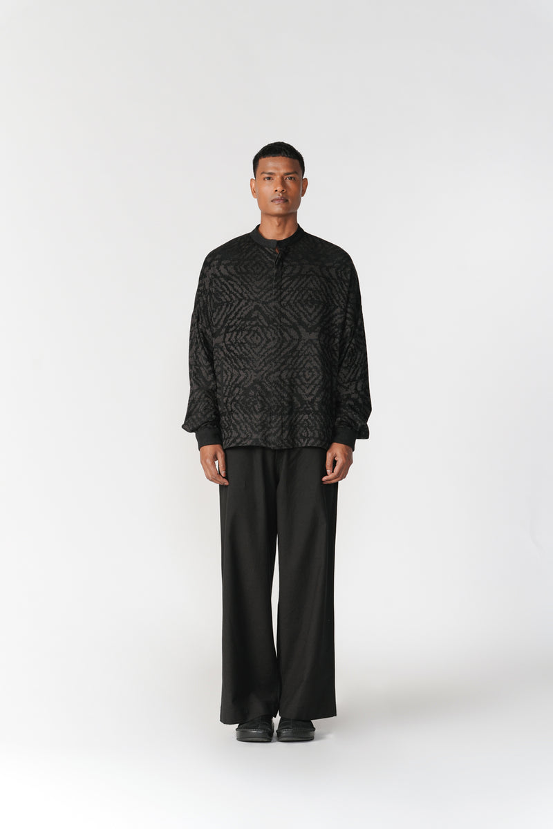 Jacquard Short Jacket jacket/overlay by Turn Black in black for men Worldwide