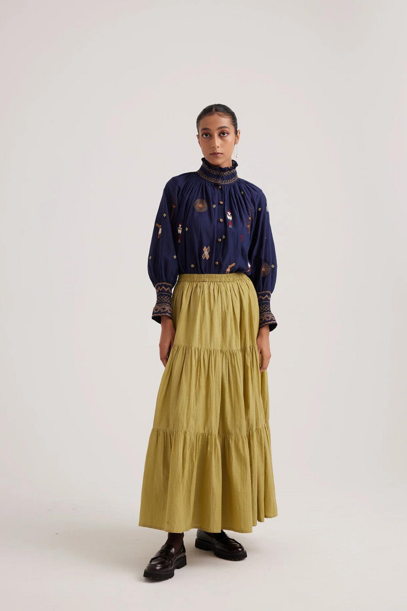 Farmer Top-Folk Ink cotton by CORD for women Worldwide
