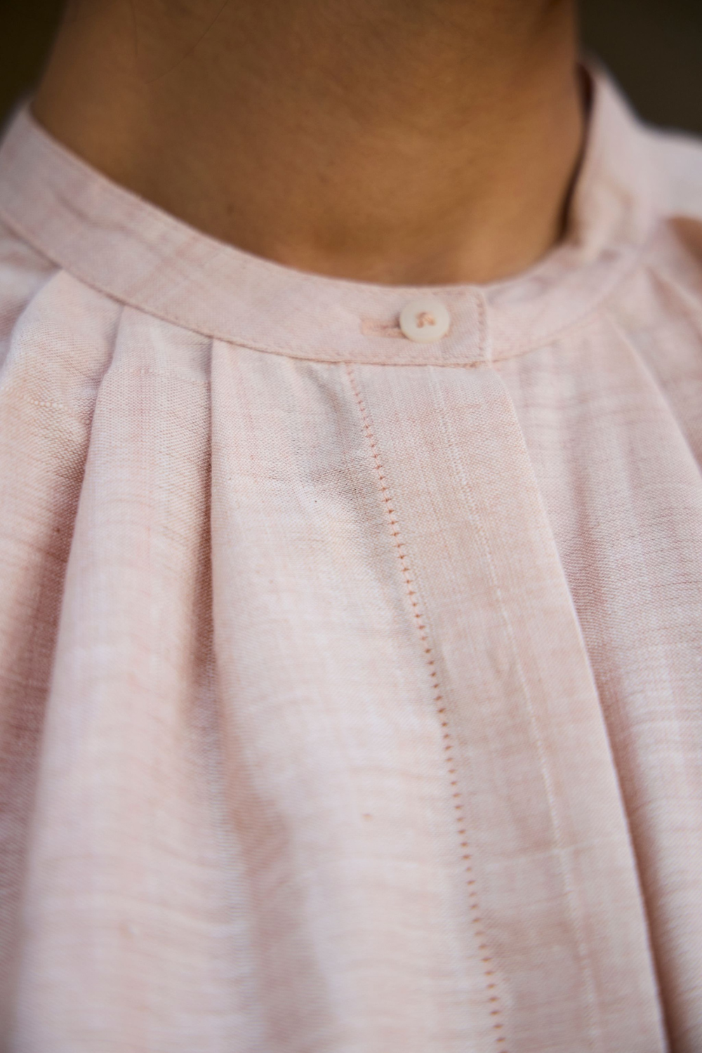 Pele Handwoven Pink Striped Top