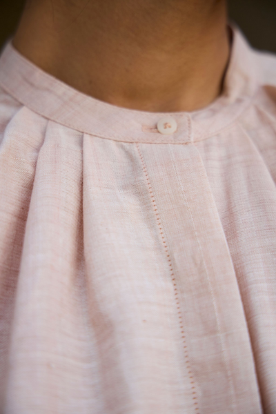 Pele Handwoven Pink Striped Top