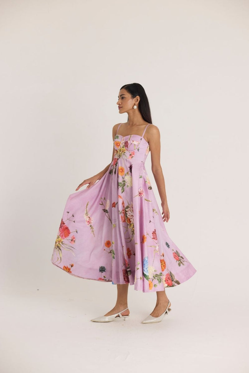 GIGGLE BERRY FLARED BRALETTE DRESS satin by Yam for women Worldwide