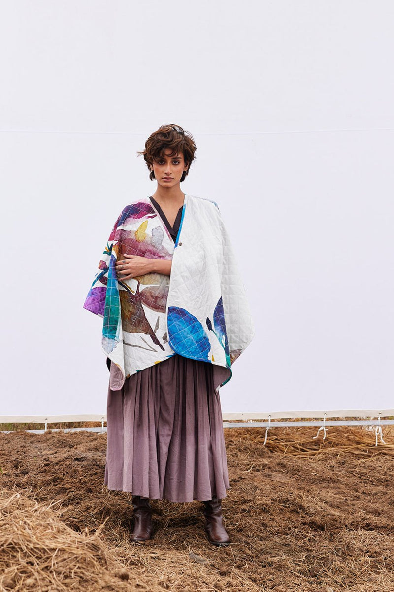 Breeze Cape cotton by Khara Kapas in multi for women Worldwide