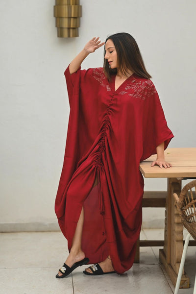 Crimson Sky - Kaftan Red