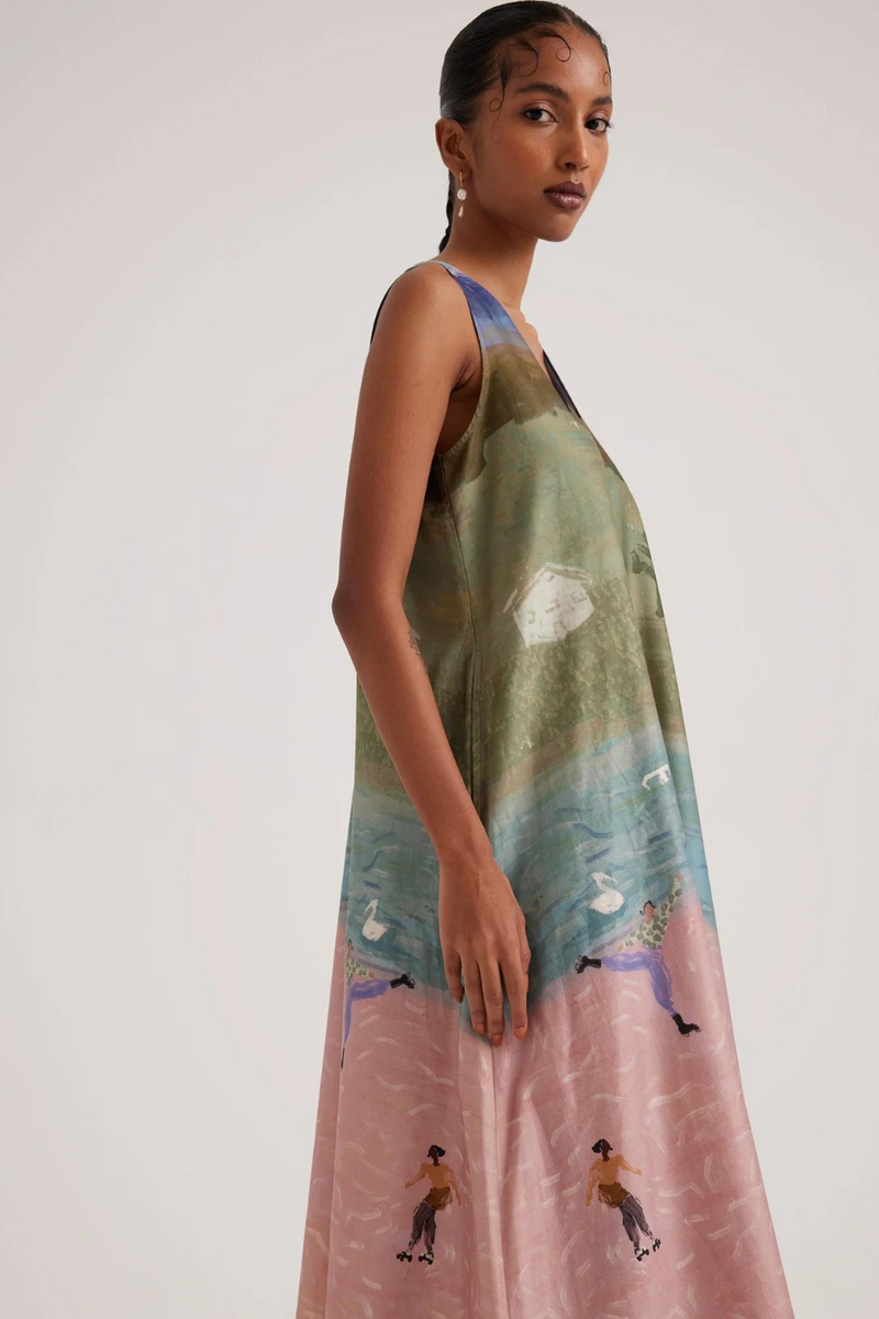 Ravine Dress-Skater satin by CORD for women Worldwide