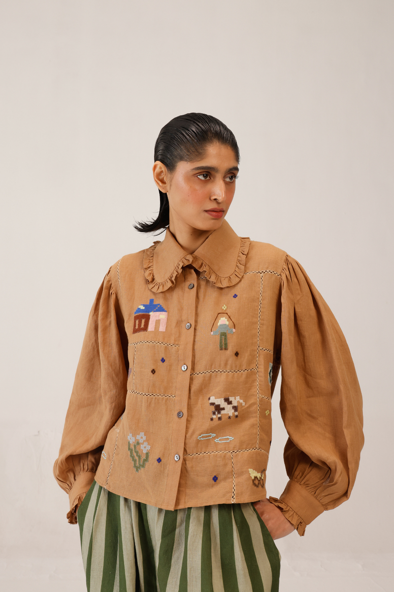 80S SHIRT - Joy all linen by CORD for women Worldwide