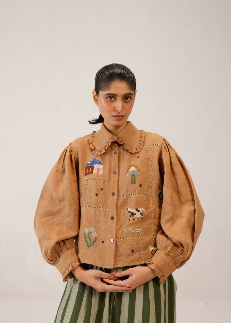 80S SHIRT - Joy all linen by CORD for women Worldwide