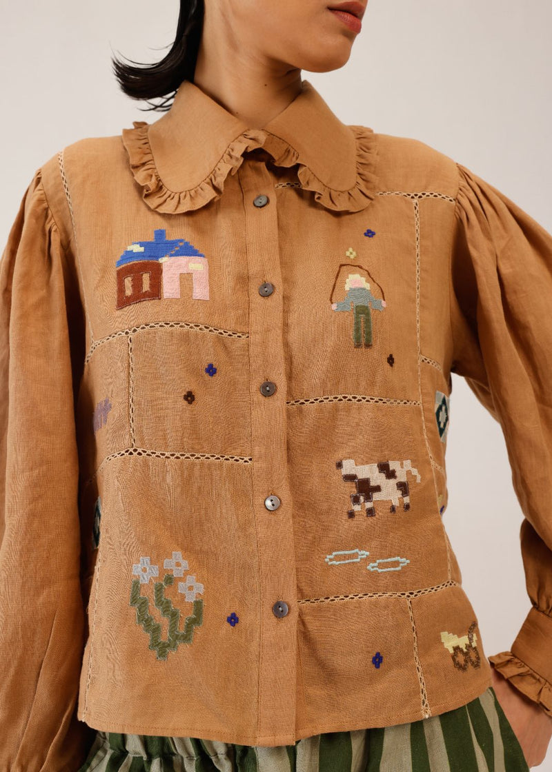 80S SHIRT - Joy all linen by CORD for women Worldwide