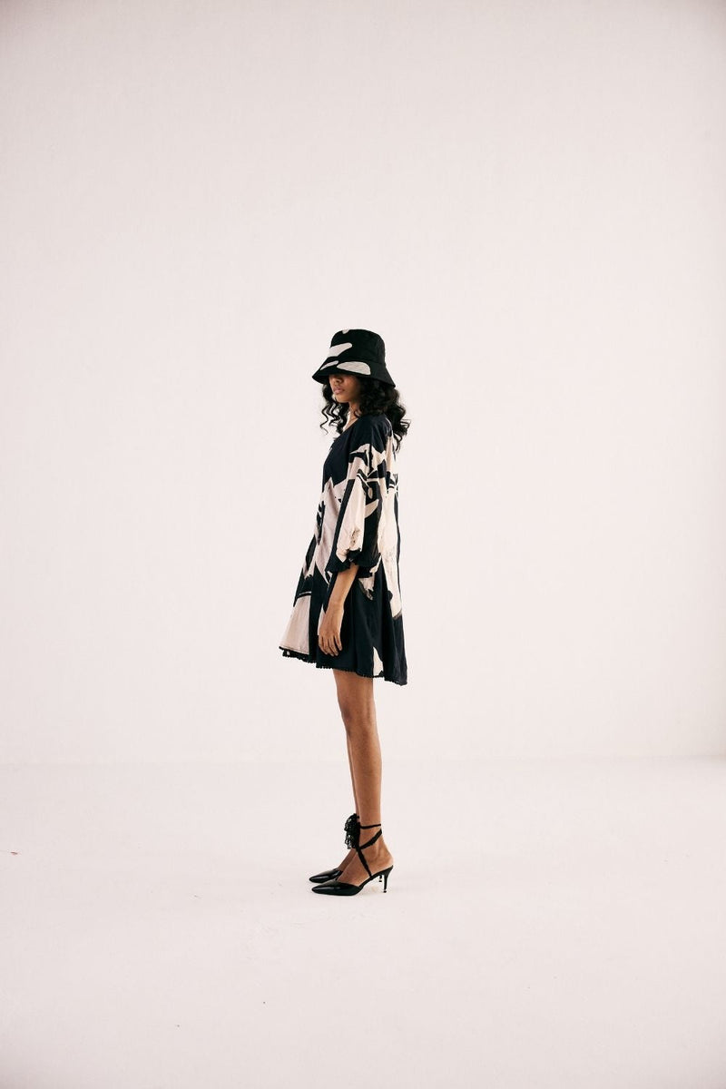 CANOPY DRESS cotton by Khara Kapas in black for women Worldwide