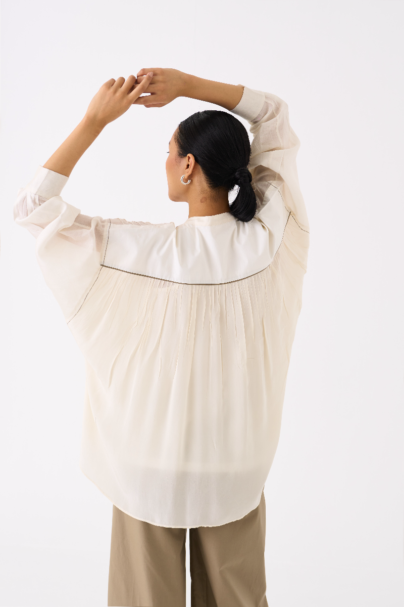 BAT SLEEVE TOP 
- IVORY