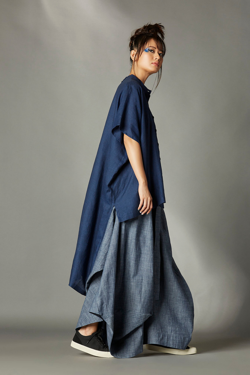 Casey Shirt by Chola in blue color for women Worldwide