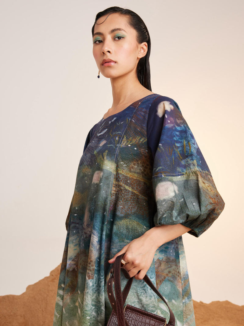 Umbrella Dress-Underwater cotton Dress by CORD for women Worldwide