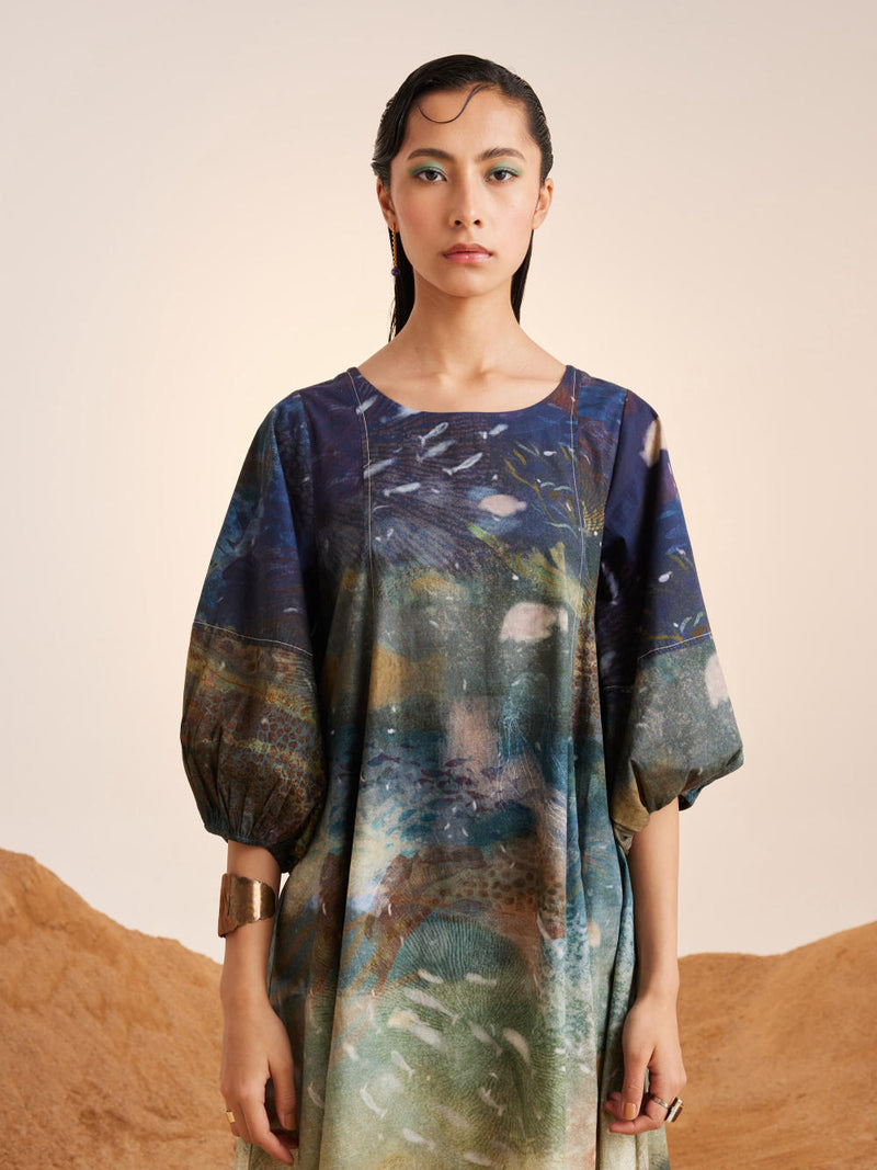 Umbrella Dress-Underwater cotton Dress by CORD for women Worldwide